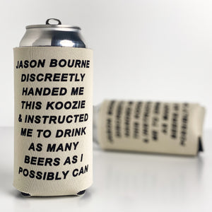 Jason Bourne [16oz Tallboy Koozie]